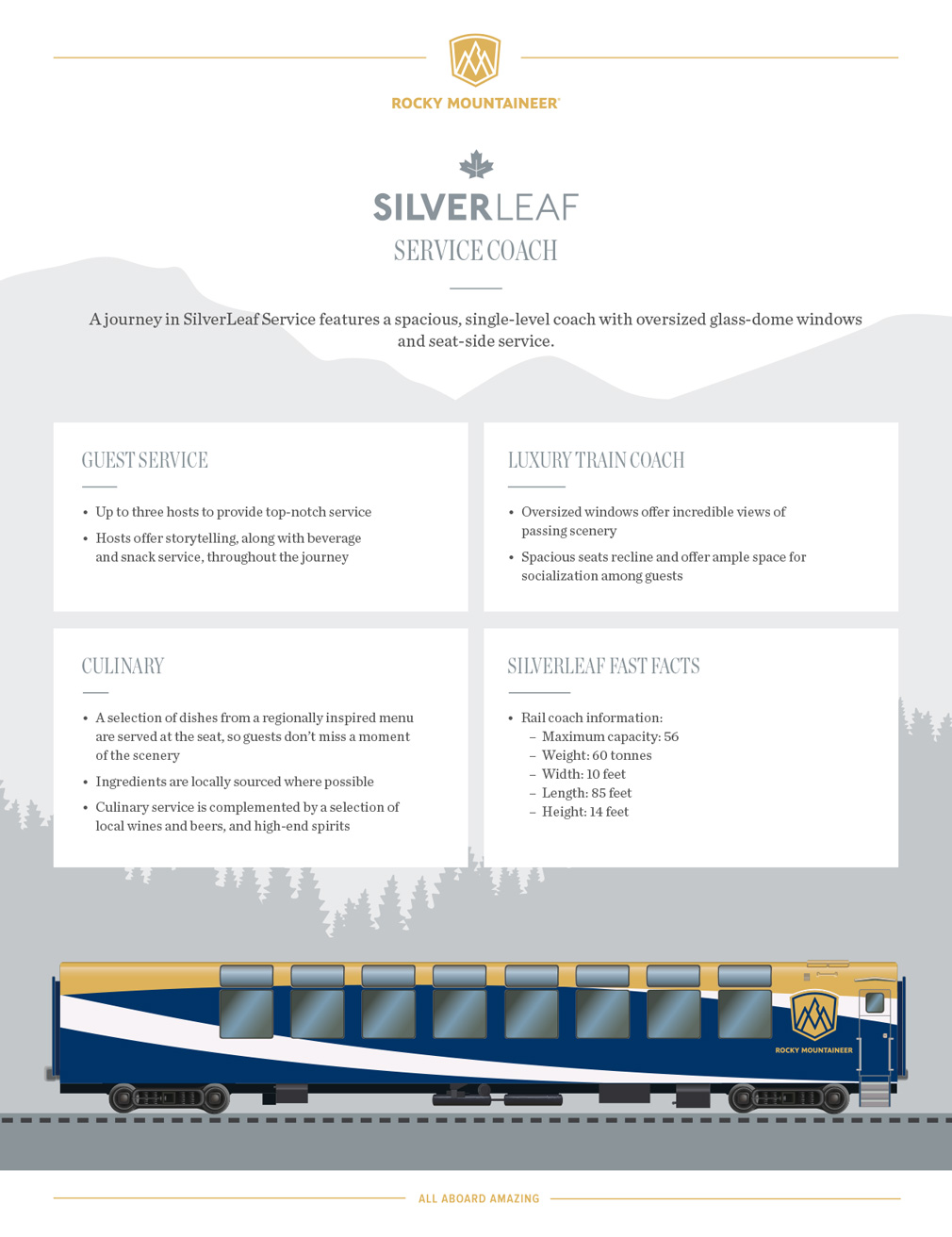 Rocky Mountaineer Silver Leaf Service